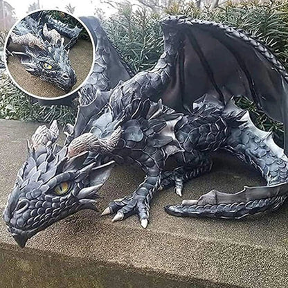 Unique Resin Dragon Figurine for Indoor Outdoor Decor - Halri
