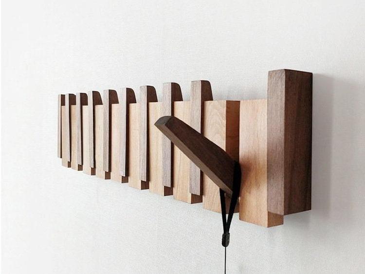 Rustic Wood Hallway Coat Hook