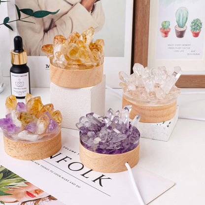 Handmade Natural Crystal Table Lamp – Unique Crystal Lights for Feng Shui and Wellness, Ideal Bedside Lamp 5