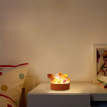Handmade Natural Crystal Table Lamp – Unique Crystal Lights for Feng Shui and Wellness, Ideal Bedside Lamp a5