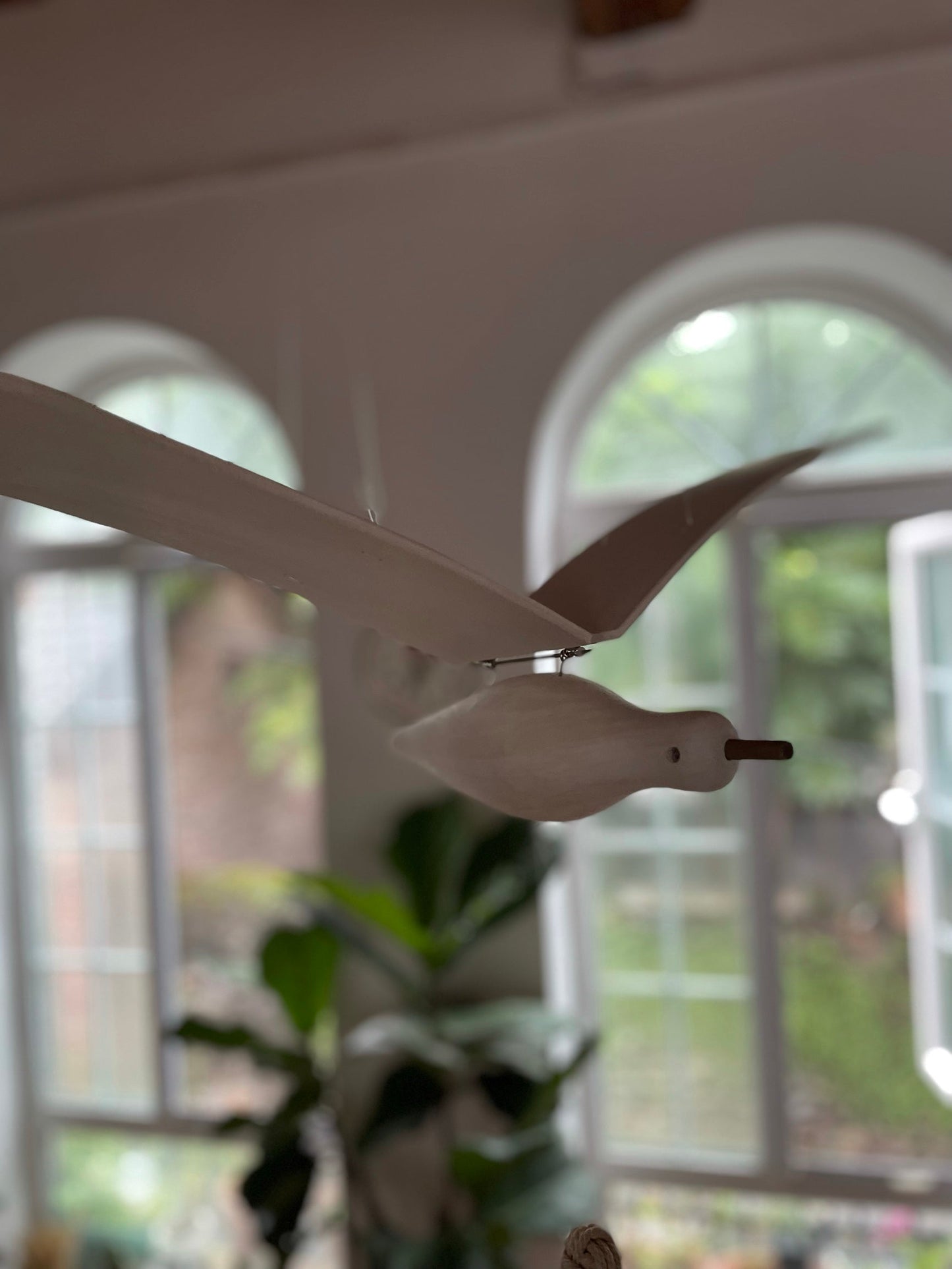 Beachy Wooden Seagull Decor Ornament