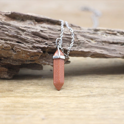 Boho Hexagon Gemstone Balance Necklace