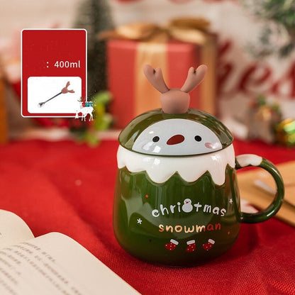 Colorful 3D Printed Holiday Tree Coffee Mug