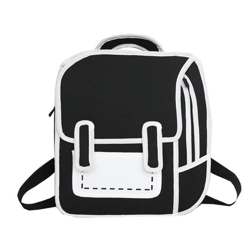 Fun 2D Cartoon School Backpack - Halri