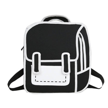 Fun 2D Cartoon School Backpack - Halri