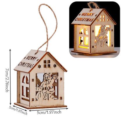 Rustic Wood Hanging Home Decor Light Lamp