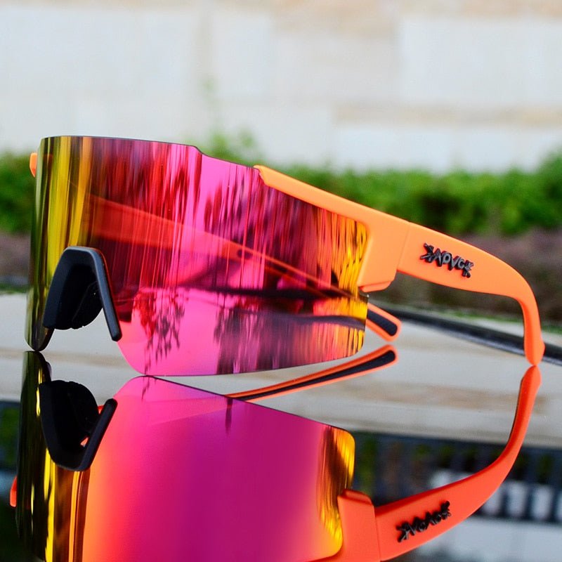 Sporty Reflective Bike Sunglasses
