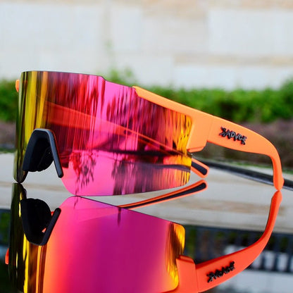 Sporty Reflective Bike Sunglasses