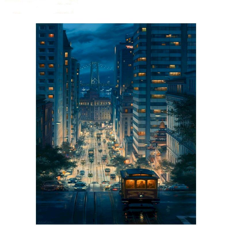 Urban Skyline Paint by Numbers Kit