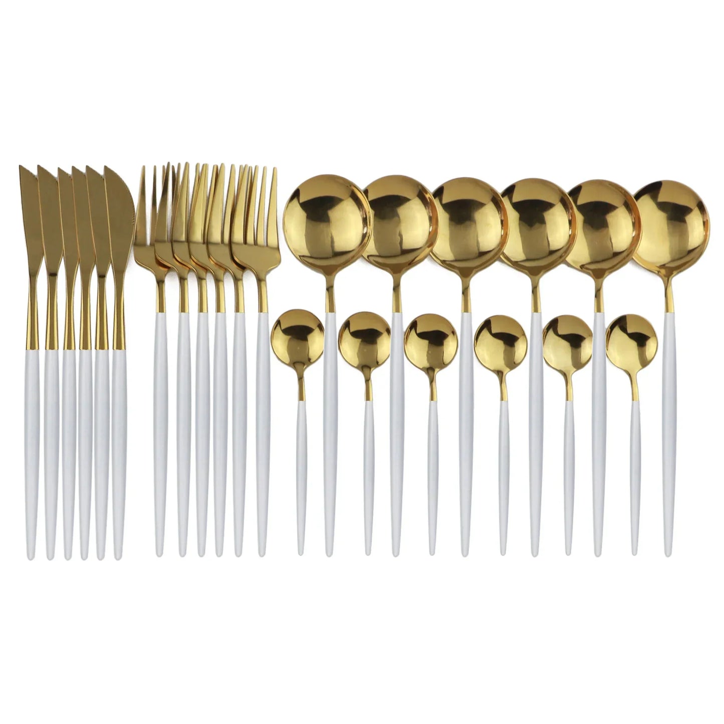 Premium Gold Plated Stainless Steel Silverware Set