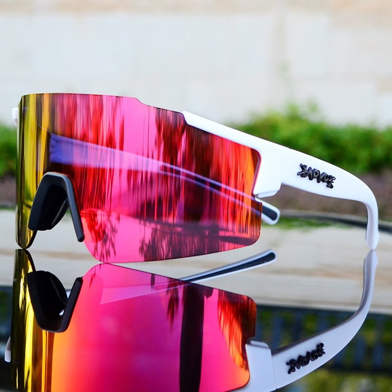 Sporty Reflective Bike Sunglasses