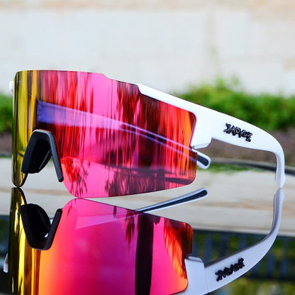 Sporty Reflective Bike Sunglasses