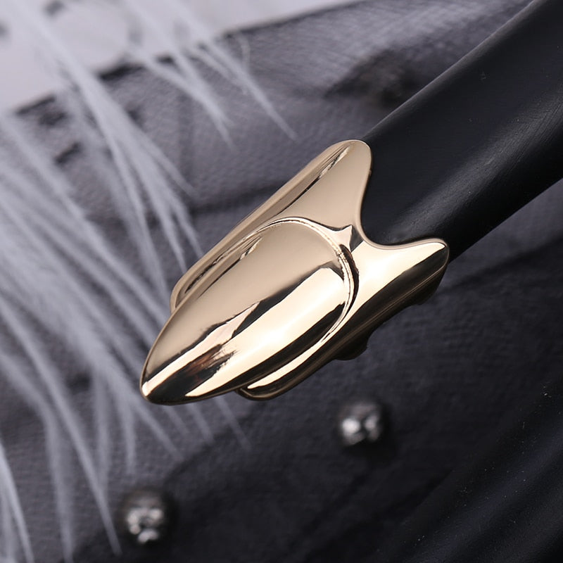 Edgy Metal Slim Stacking Rings