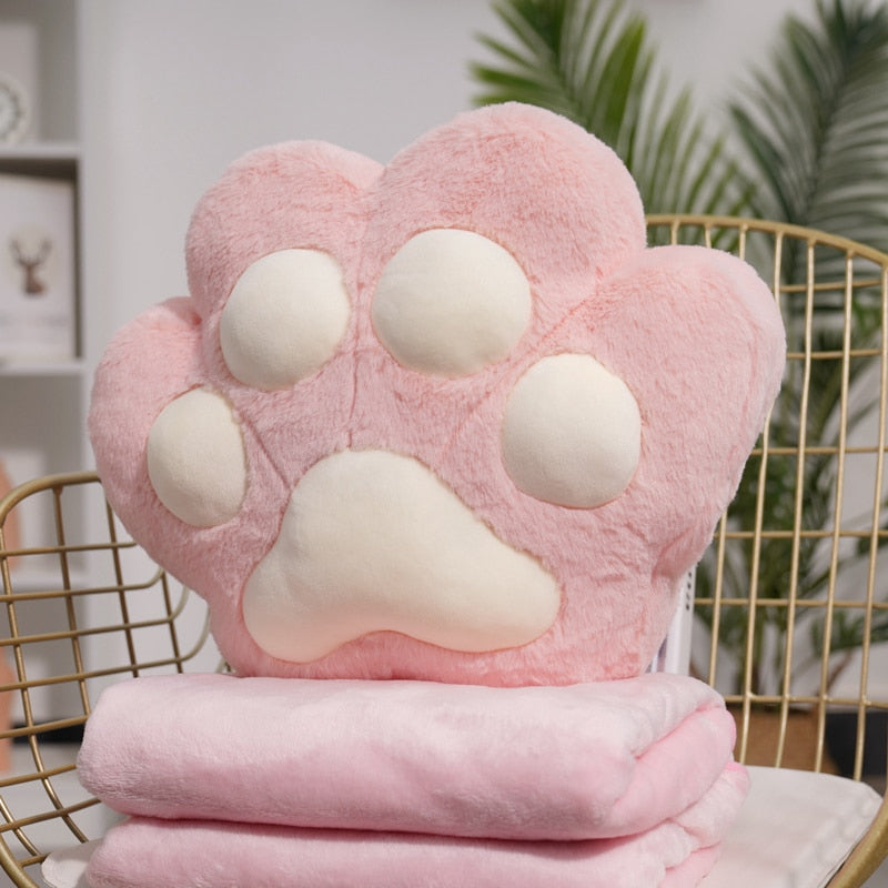 Soft Plush Bear Paw Heat Pillow