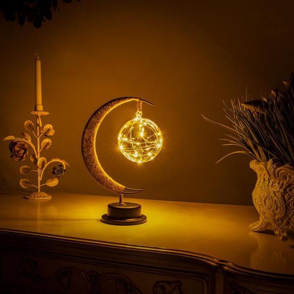 Sleek LED Moon Lamp Portable Half Moon Shape