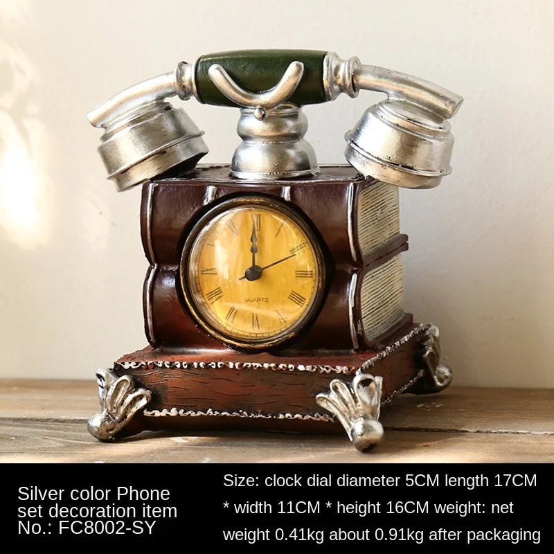 Unique Antique Style Telephone Music Decor
