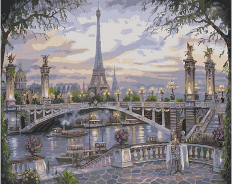Urban Skyline Paint by Numbers Kit