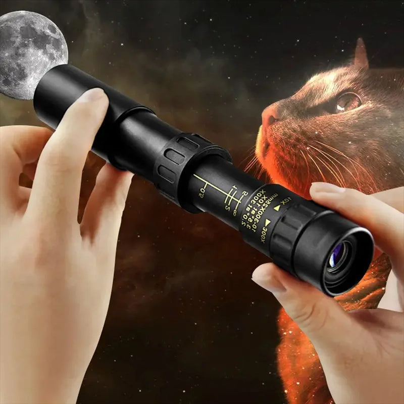 High Power Monocular Scope 10-300x Zoom Compact Waterproof - Halri