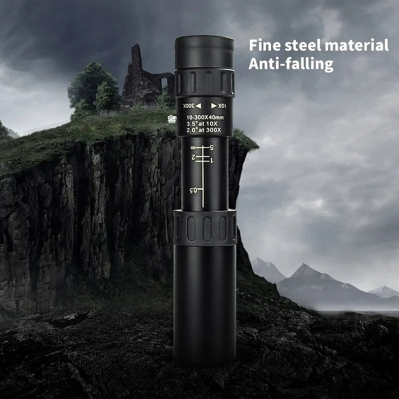 HD Monocular Telescope 10-300x Zoom Waterproof Portable