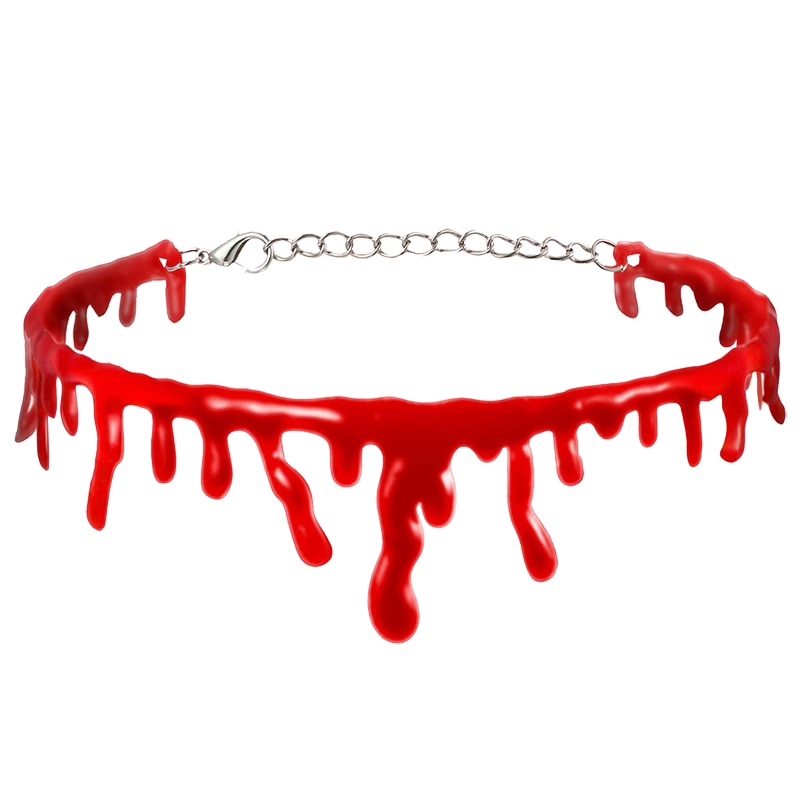 Spooky Bloody Drip Halloween Choker Necklace - Halri