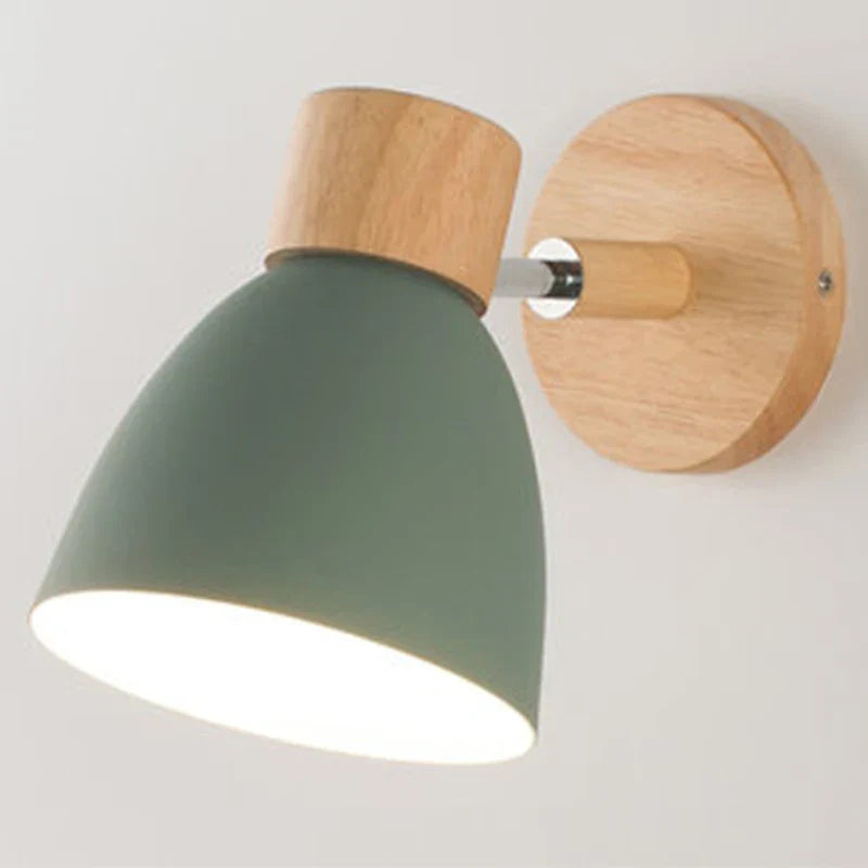 Rustic Wooden Scandinavian Wall Lamp