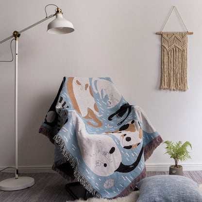 Cozy Fall Pumpkin Throw Blanket