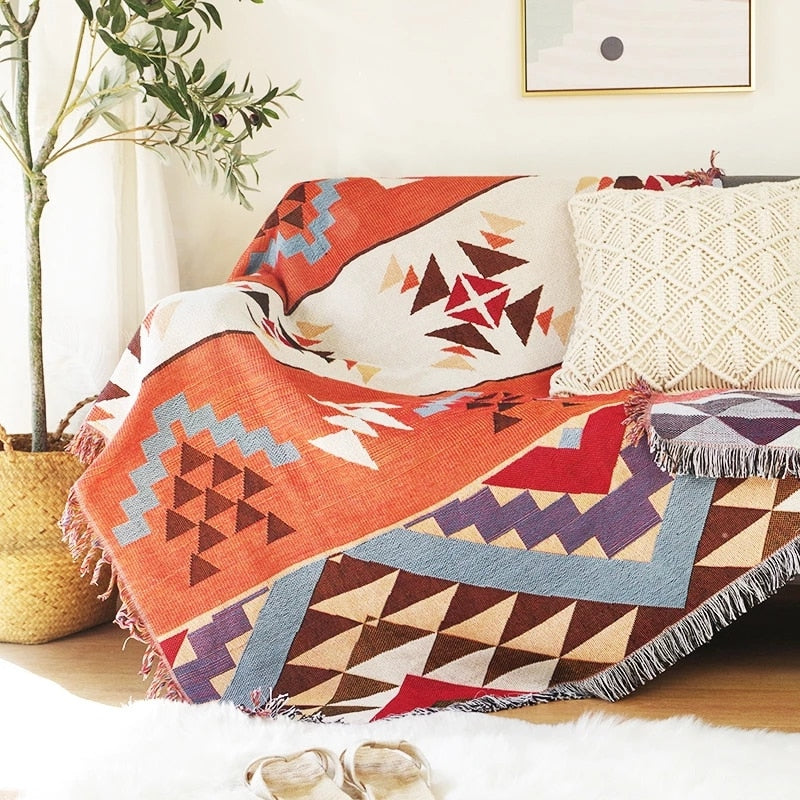 Cozy Fall Pumpkin Throw Blanket