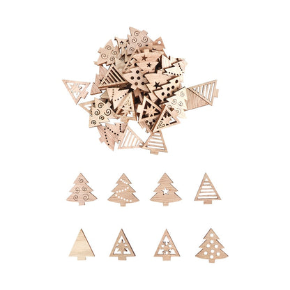 Traditional Festive Wood Christmas Decorations