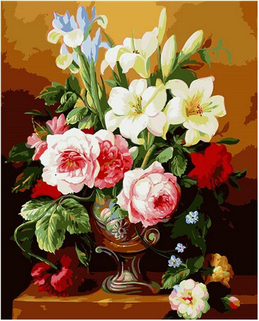 Colorful Floral Paint by Number Kit