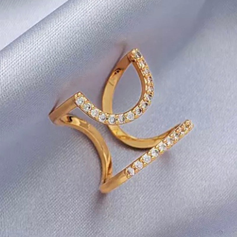 Edgy Metal Slim Stacking Rings