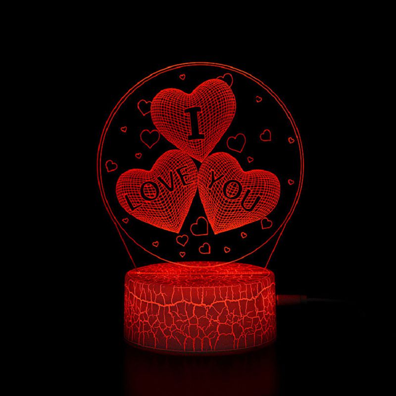 Colorful LED 3D Night Table Lamp