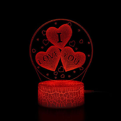 Colorful LED 3D Night Table Lamp