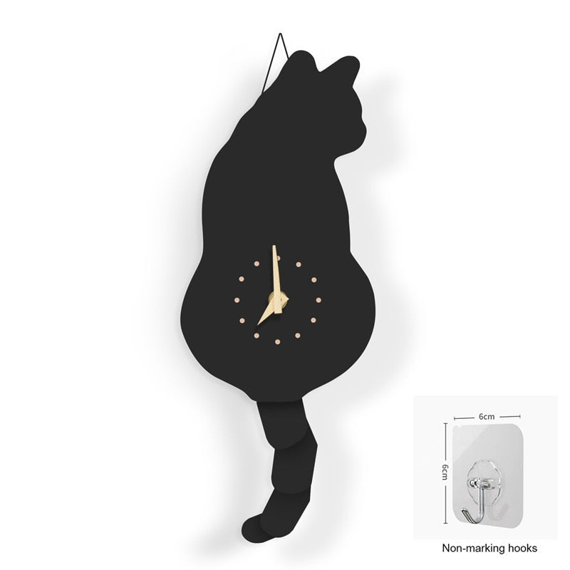 Fun Feline Wooden Wall Clock - Halri