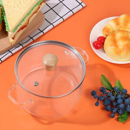 Durable Glass Cookware Pot with Easy Grip Handles - Halri