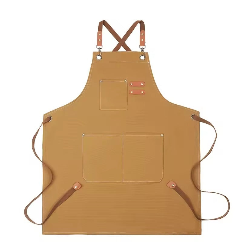 Durable Work Apron - Waterproof Canvas with Tool Pockets - Halri