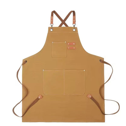 Durable Work Apron - Waterproof Canvas with Tool Pockets - Halri