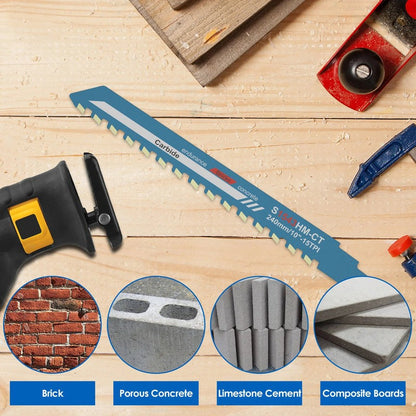 Heavy-Duty Reciprocating Saw Blade for Brick, Concrete, and Masonry