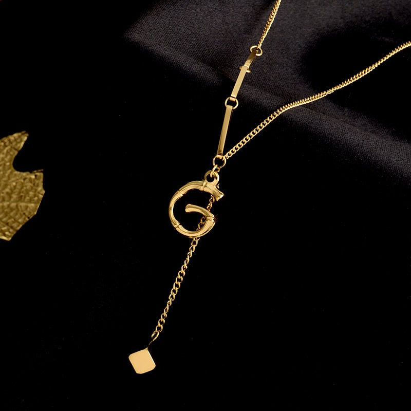 Personalized Monogram Letter Necklace