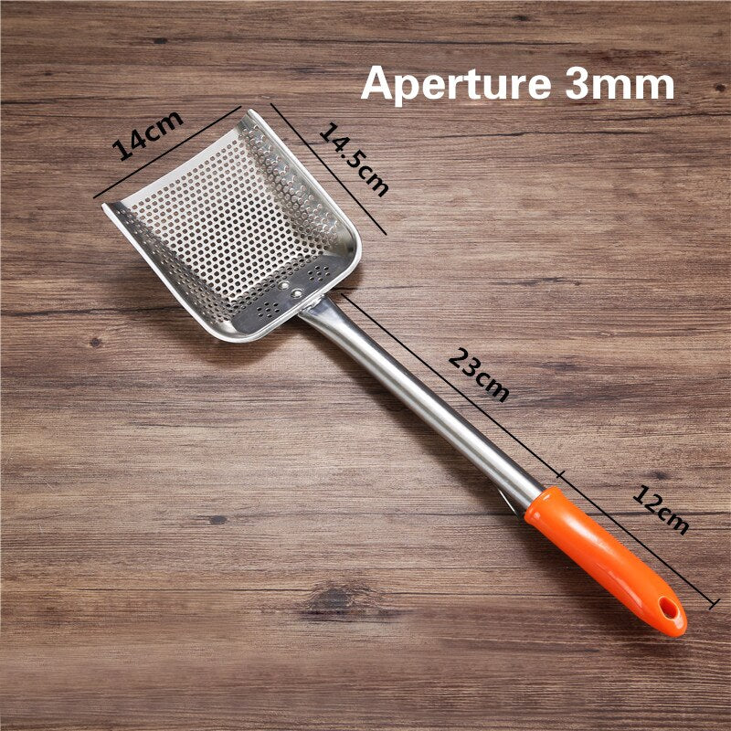 Premium Metal Frying Skimmer Spatula