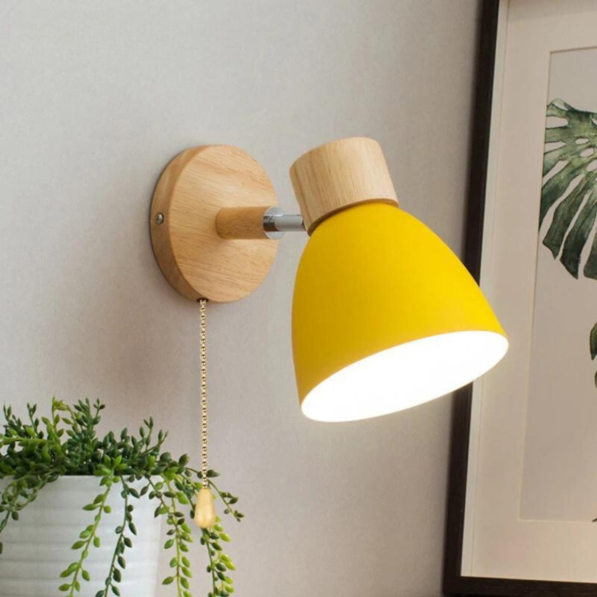 Rustic Wooden Wall Light - Halri