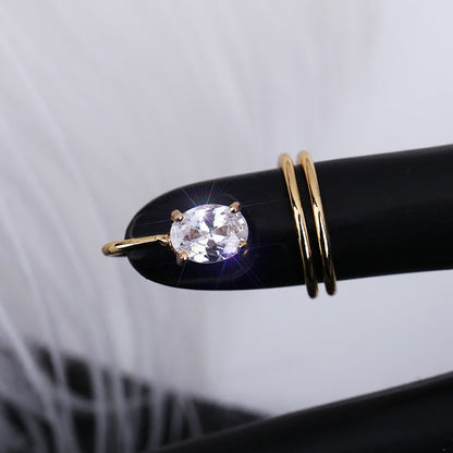 Edgy Metal Slim Stacking Rings
