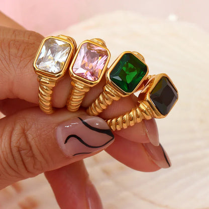 Bold Cross Stripe Diamond Baguette Ring - Halri