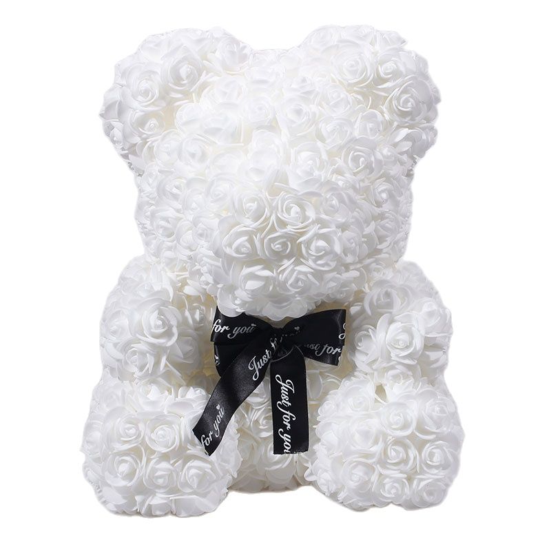 Fake Rose Bear Stuffed Animal Toy