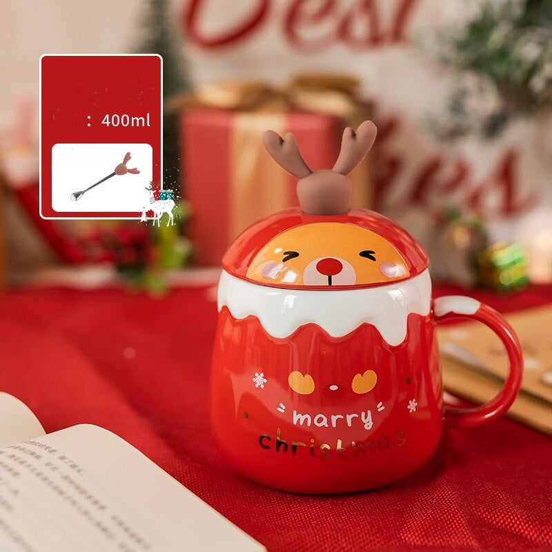 Colorful 3D Printed Holiday Tree Coffee Mug
