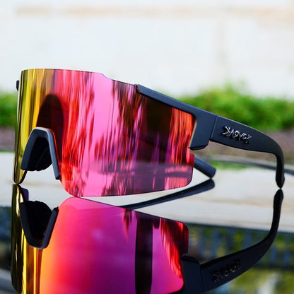 Sporty Reflective Bike Sunglasses