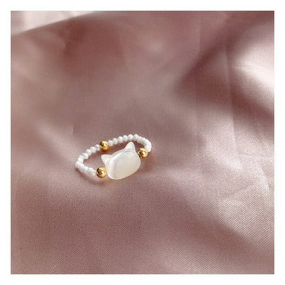 Lucky Charm Cat Silver Ring - Halri