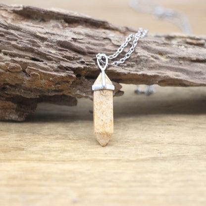 Boho Hexagon Gemstone Balance Necklace