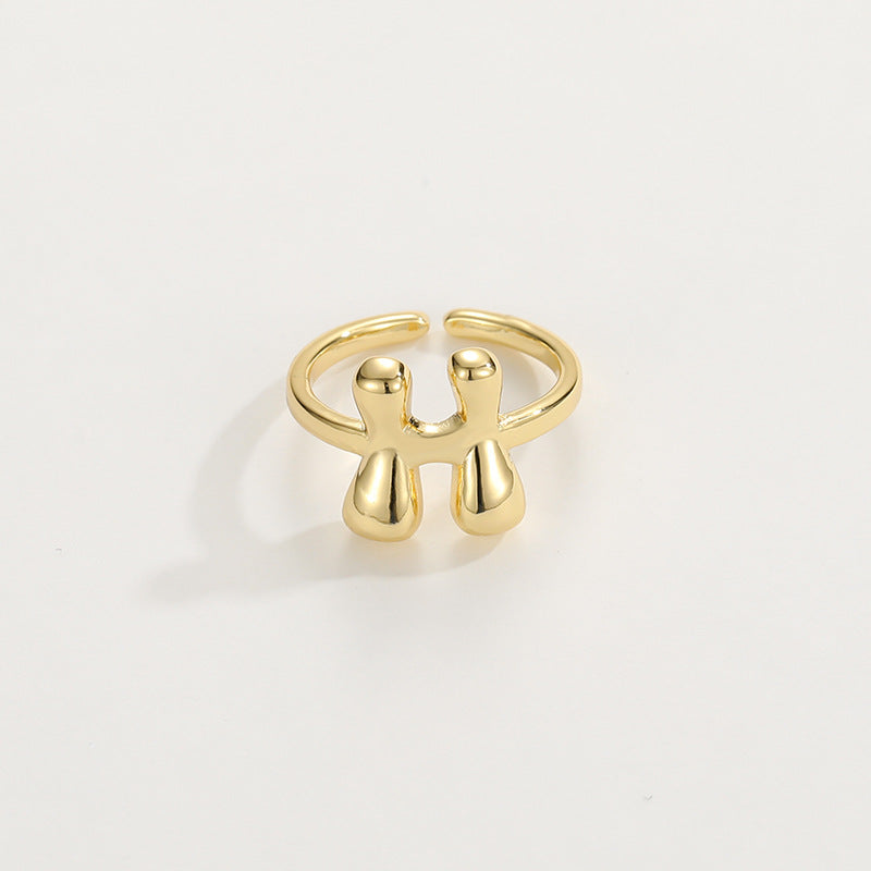 Personalized Fun Alphabet Initial Ring