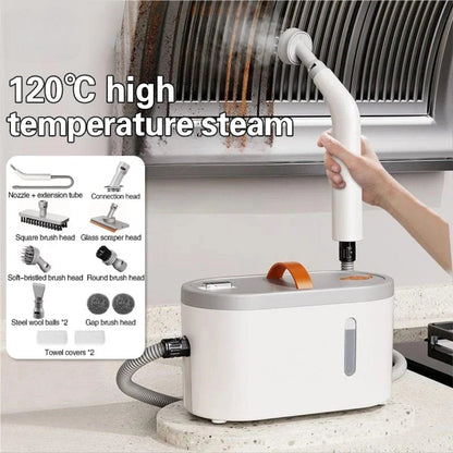 High-Temperature Pressurized Steam Cleaner with 8 Multifunctional Nozzles