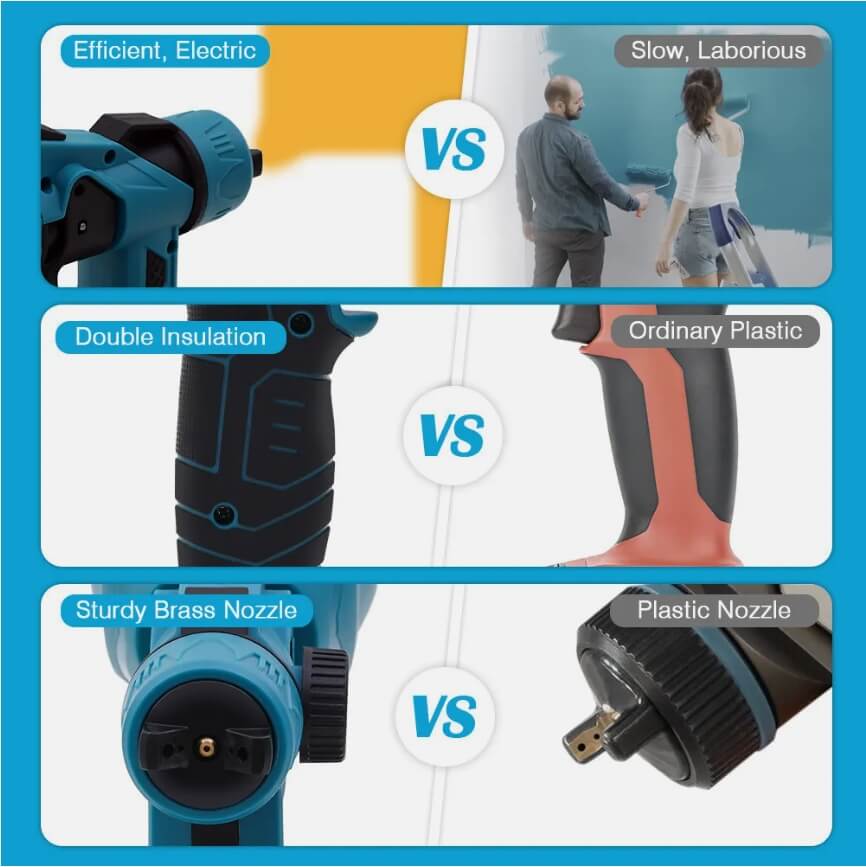 Powerful Cordless Spray Paint Gun for Decks and Fences